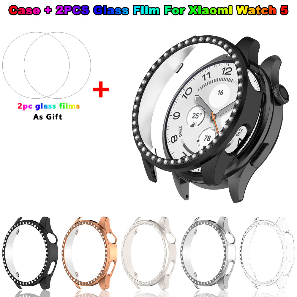 Xiaomi Smartwatch Accessories - Блестящий чехол для ПК + защитная
