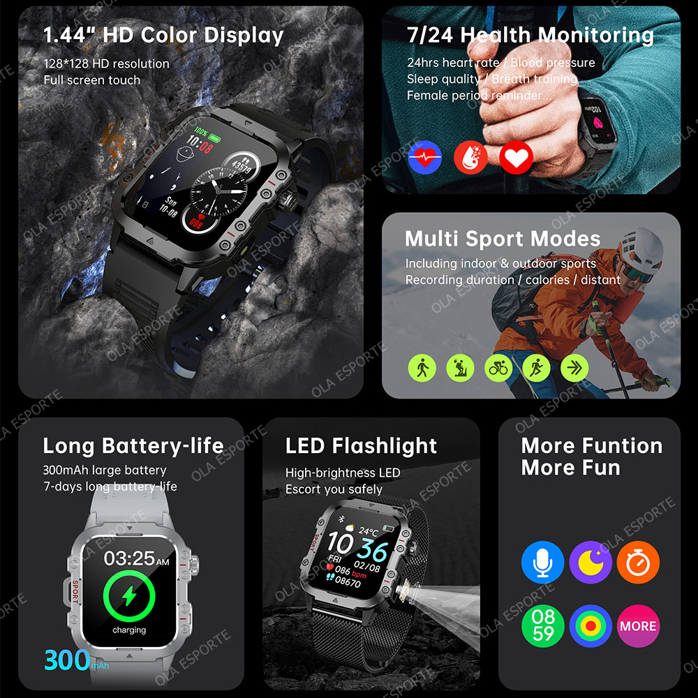 Новые прочные военные смарт-ча – обзор и цена Smartwatch X12