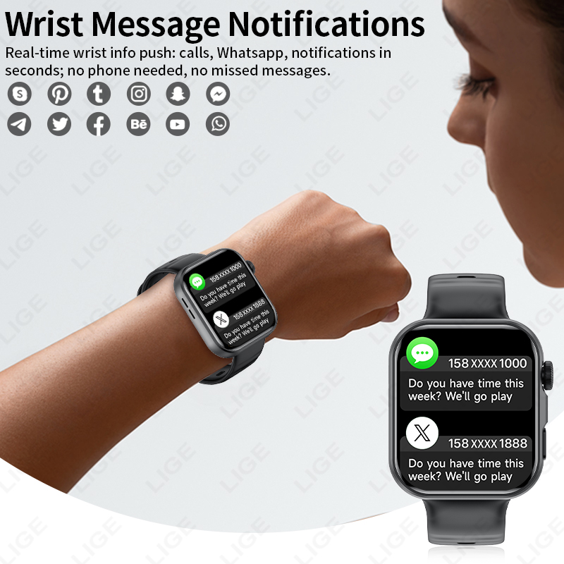 Умные часы LIGE с HD-экраном 1 – обзор и цена Smartwatch X12